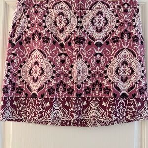 LOFT Red Mini Pencil Skirt Cocktail